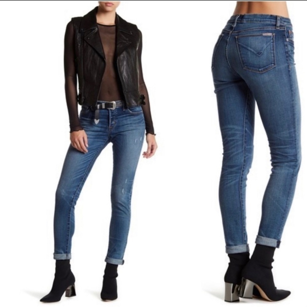 Hudson Riley Cropped Straight Relaxed Jeans Size 30